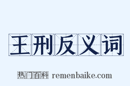 王刑反义词是什么意思的图片